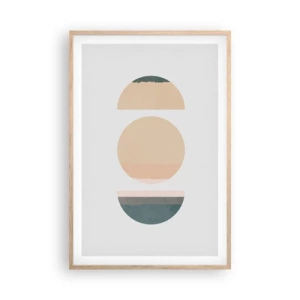 Poster in light oak frame - Wheel after a Wheel - 61x91 cm