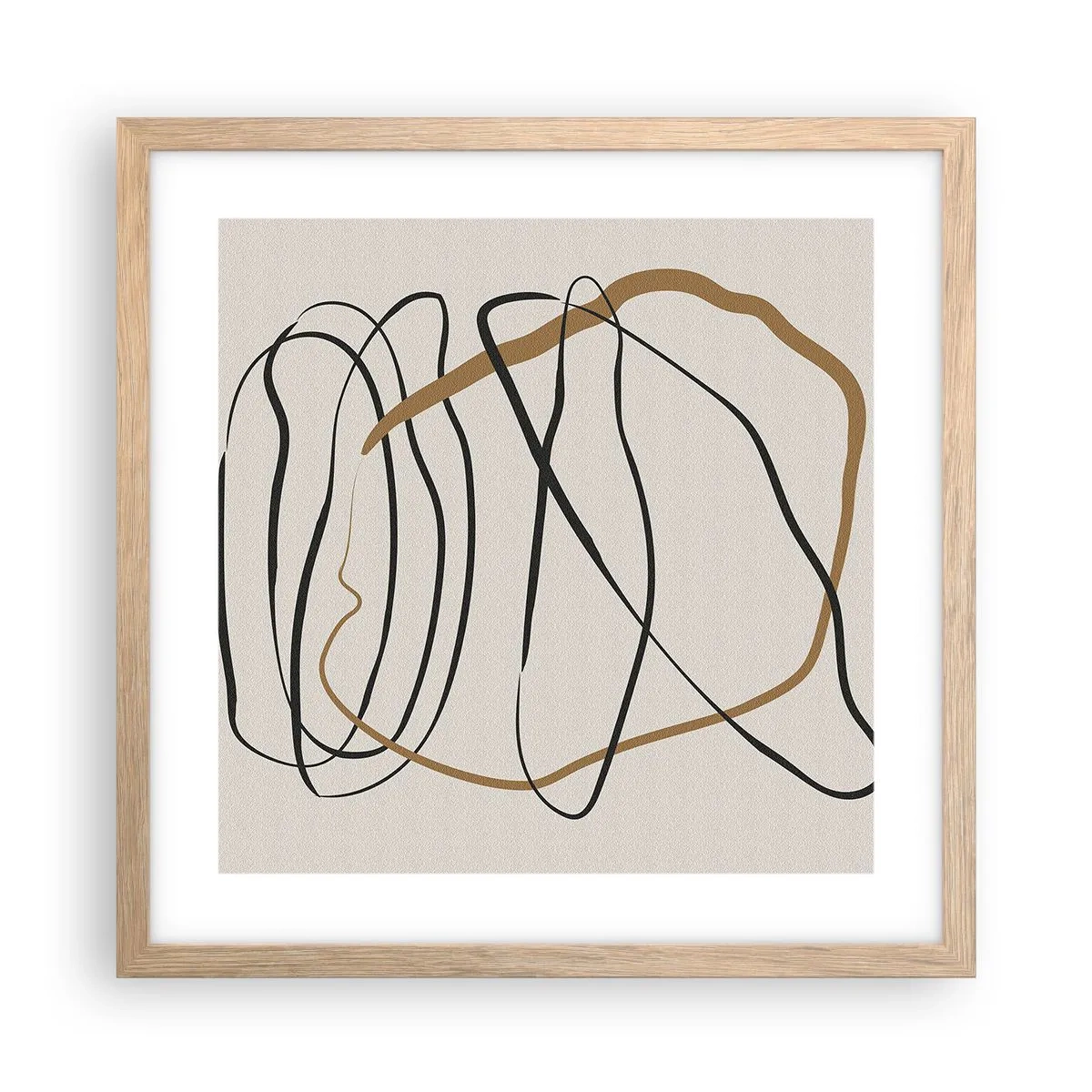 Poster in light oak frame - Composition - Dance of Possession - 40x40 cm