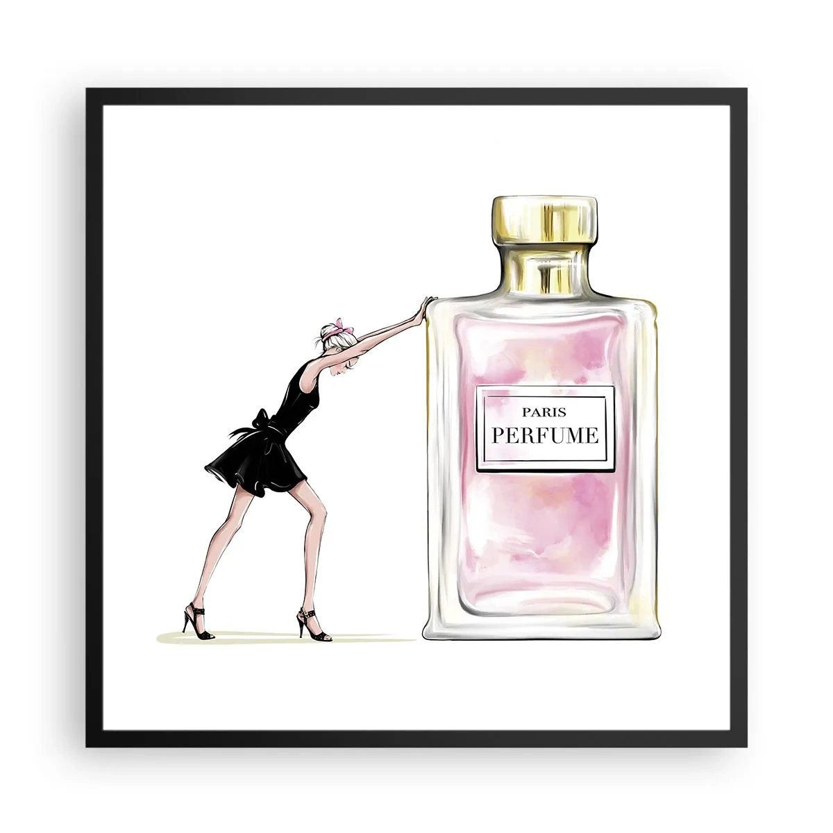 Poster in black frame - The Essence of Womanhood - 60x60 cm