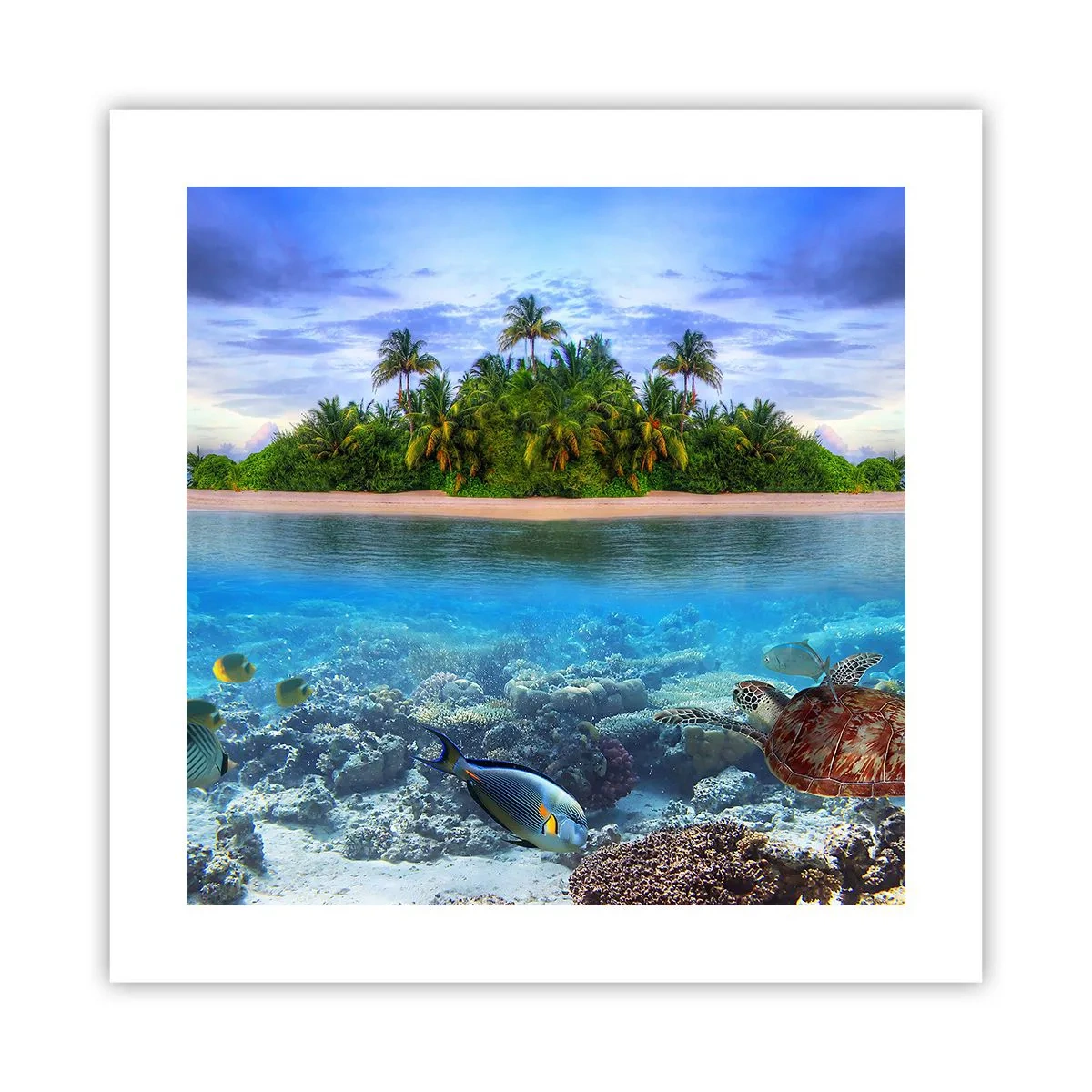 Poster - Heavenly Island Invites You - 40x40 cm