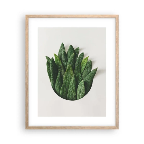 Poster in light oak frame - Untamed Curiosity - 40x50 cm