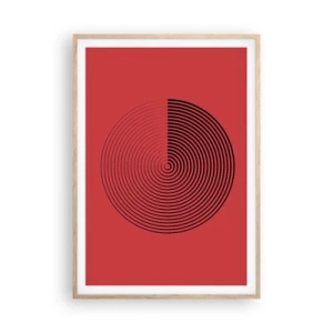 Poster in light oak frame - Circular Movement - 70x100 cm