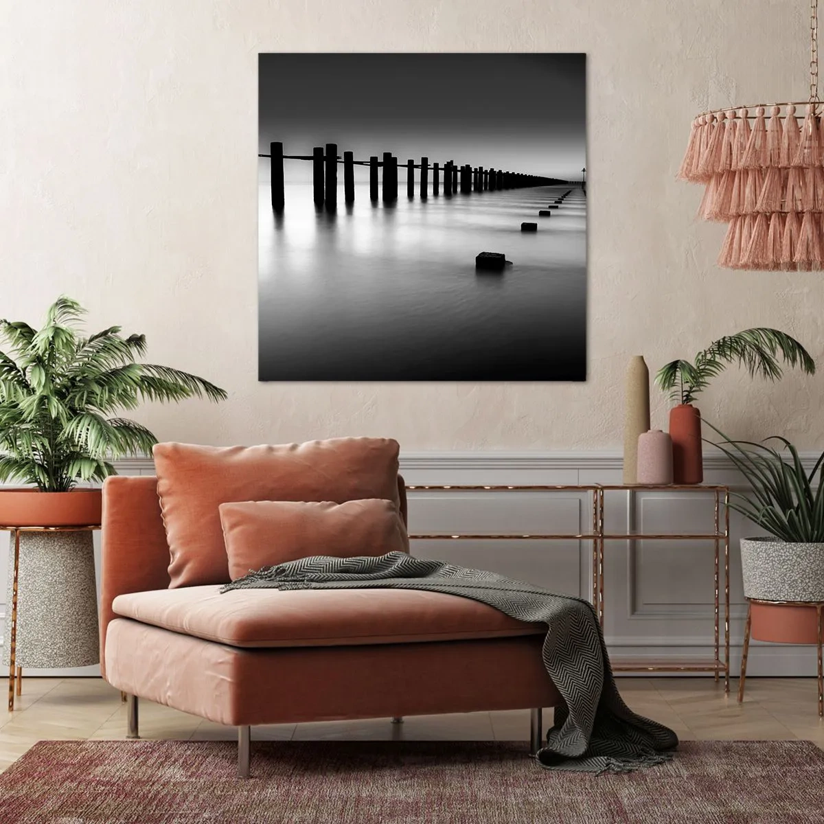 Canvas picture - Grey Distance in a Fog - 70x70 cm