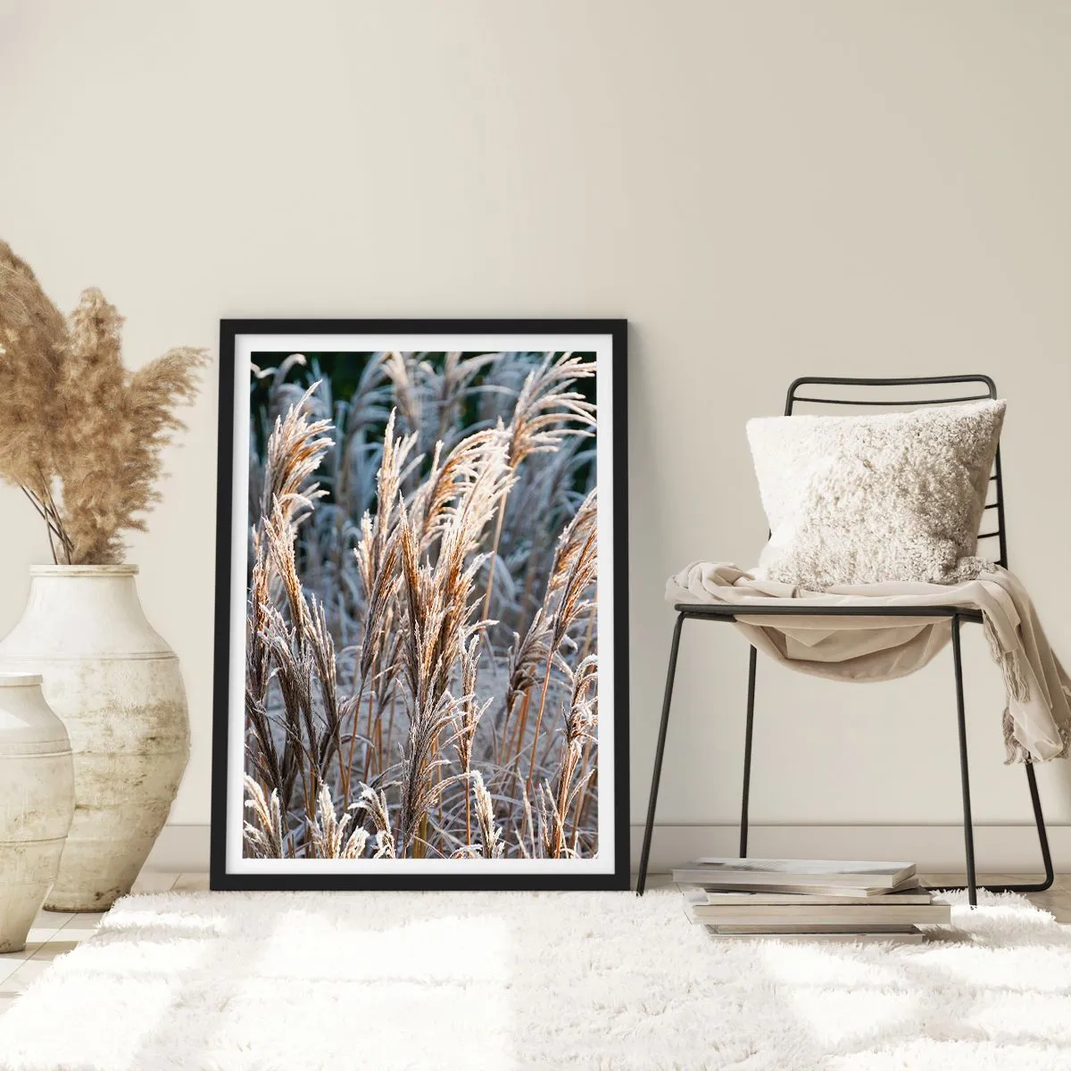 Poster in black frame - Decorated with Frost - 40x50 cm
