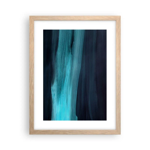 Poster in light oak frame - Swim with the Flow - 30x40 cm