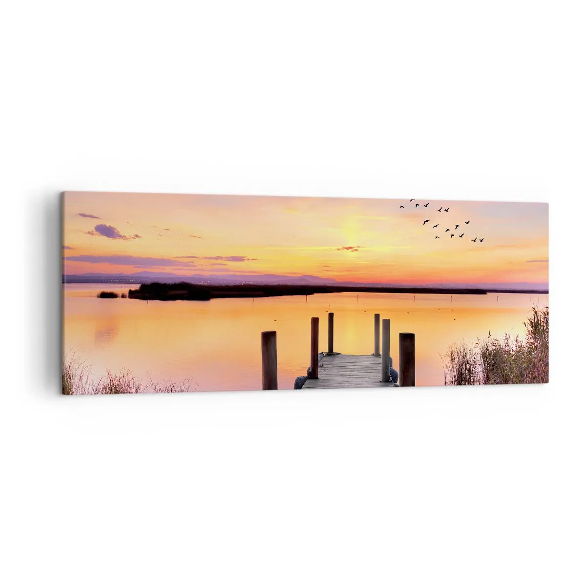 Canvas picture - Violet Quiet Dawn - 140x50 cm
