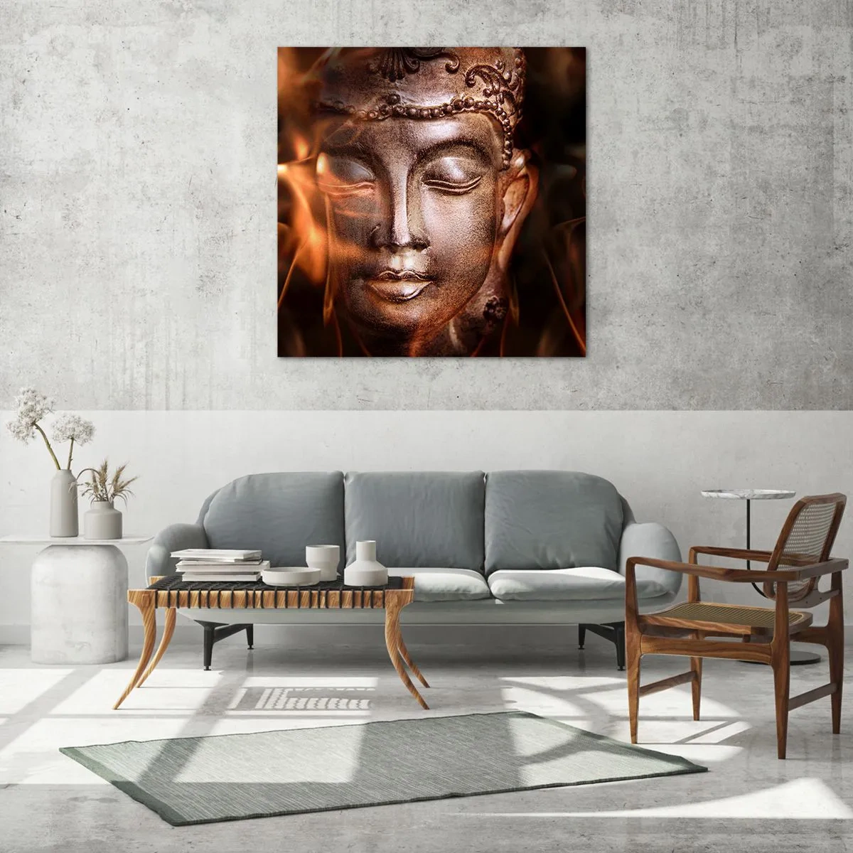 Glass picture - There Is Only Now and Here - 30x30 cm