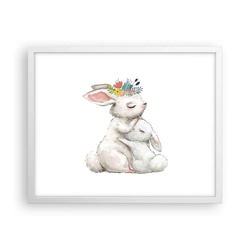 Poster in white frmae - There's No Place Like at Mum's - 50x40 cm