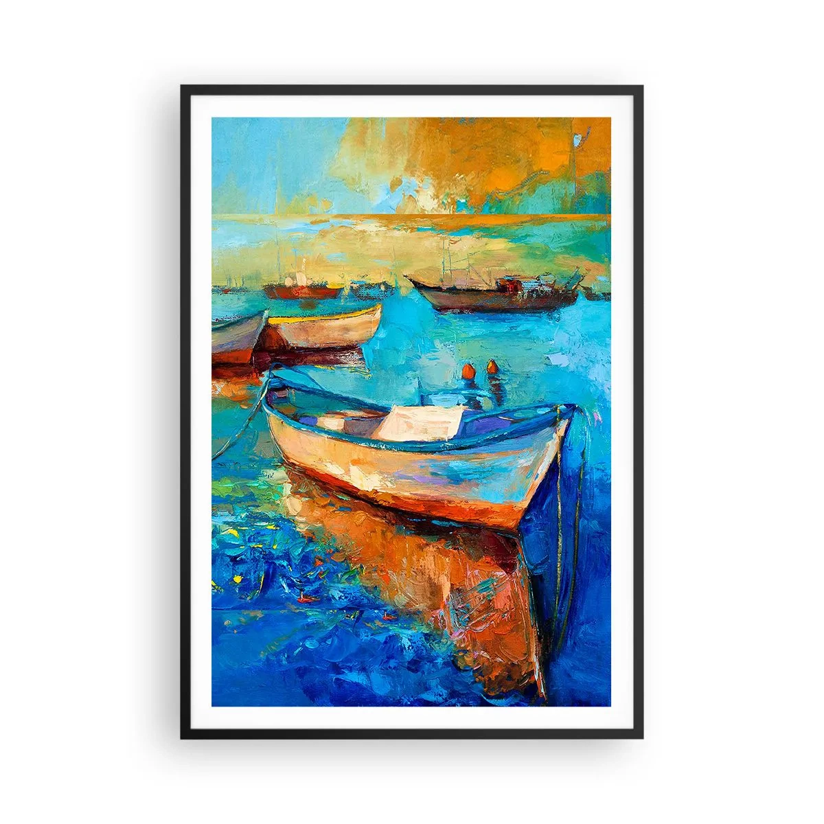 Poster in black frame - In a Southern Bay - 70x100 cm