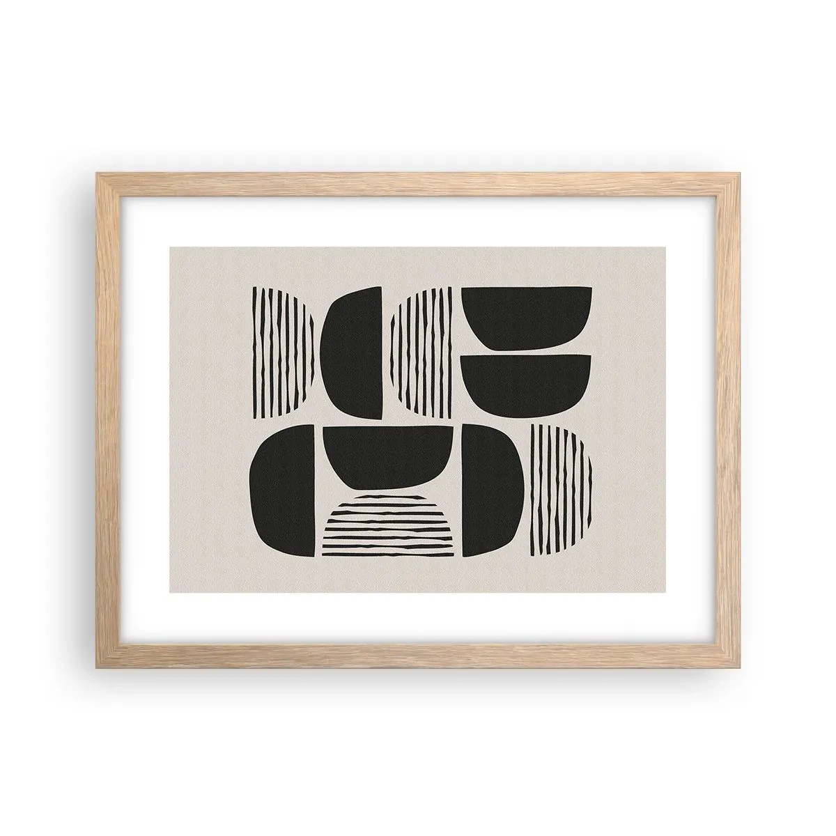 Poster in light oak frame - Half-Systems - 40x30 cm