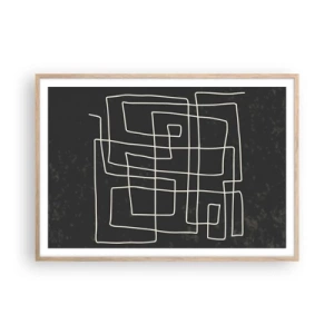 Poster in light oak frame - Not Too Straight - 100x70 cm