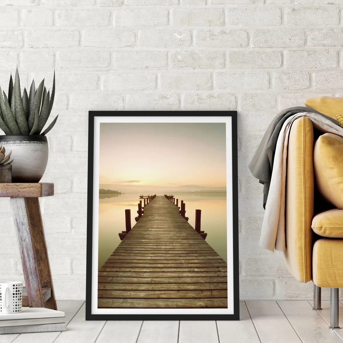 Poster in black frame - Before Dawn, Dawn, Light - 30x40 cm