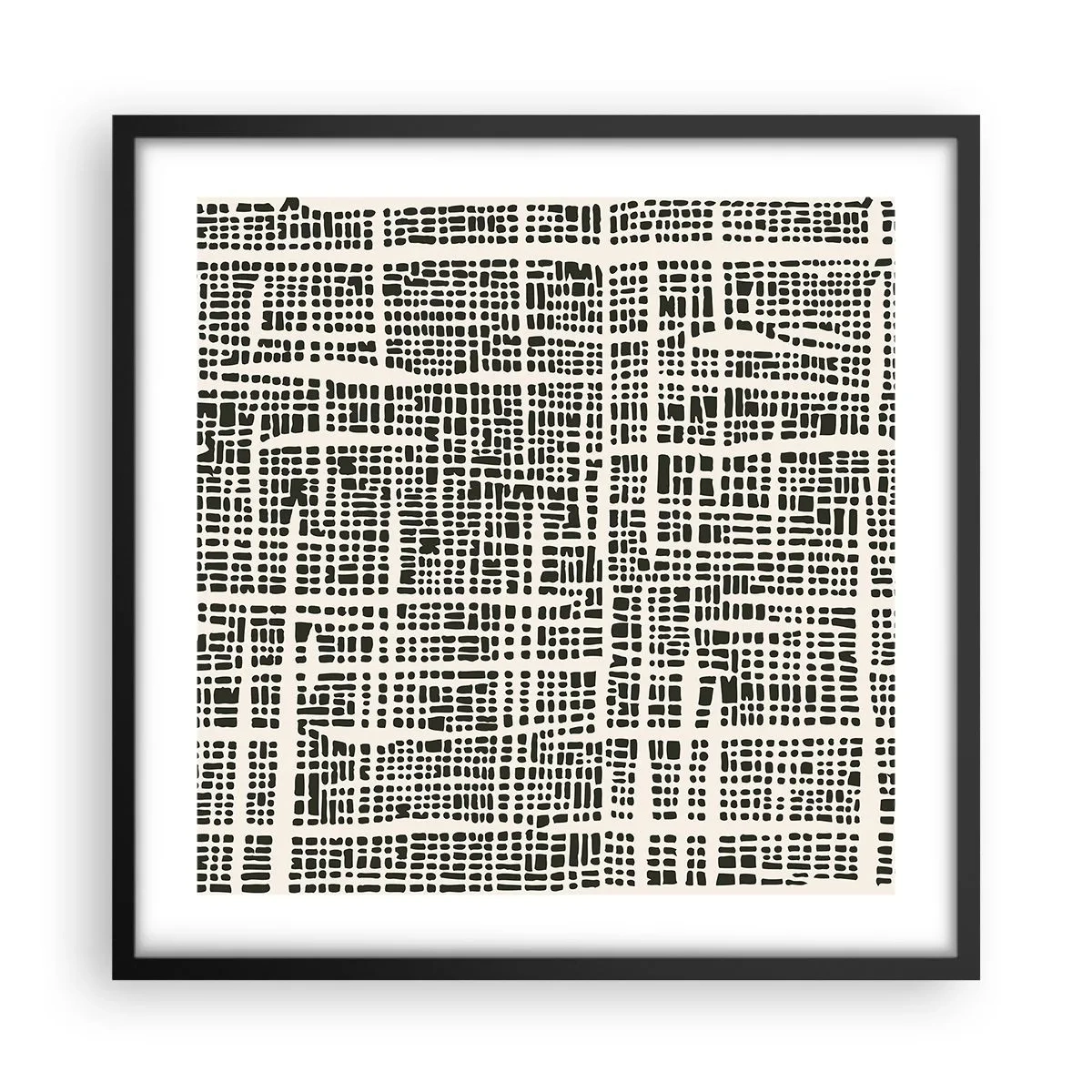 Poster in black frame - Woven Composition - 50x50 cm