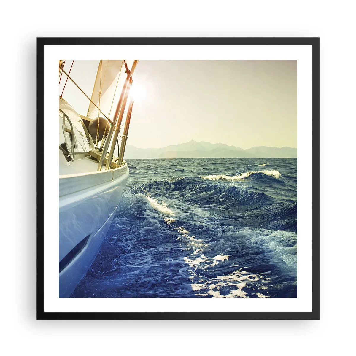 Poster in black frame - In Search of Adventure - 60x60 cm