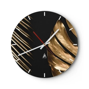 Wall clock - Clock on glass - Different but Equally Exepnsive - 40x40 cm