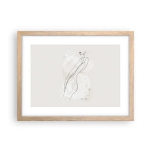 Poster in light oak frame - One Look Will Not Be Enough - 40x30 cm