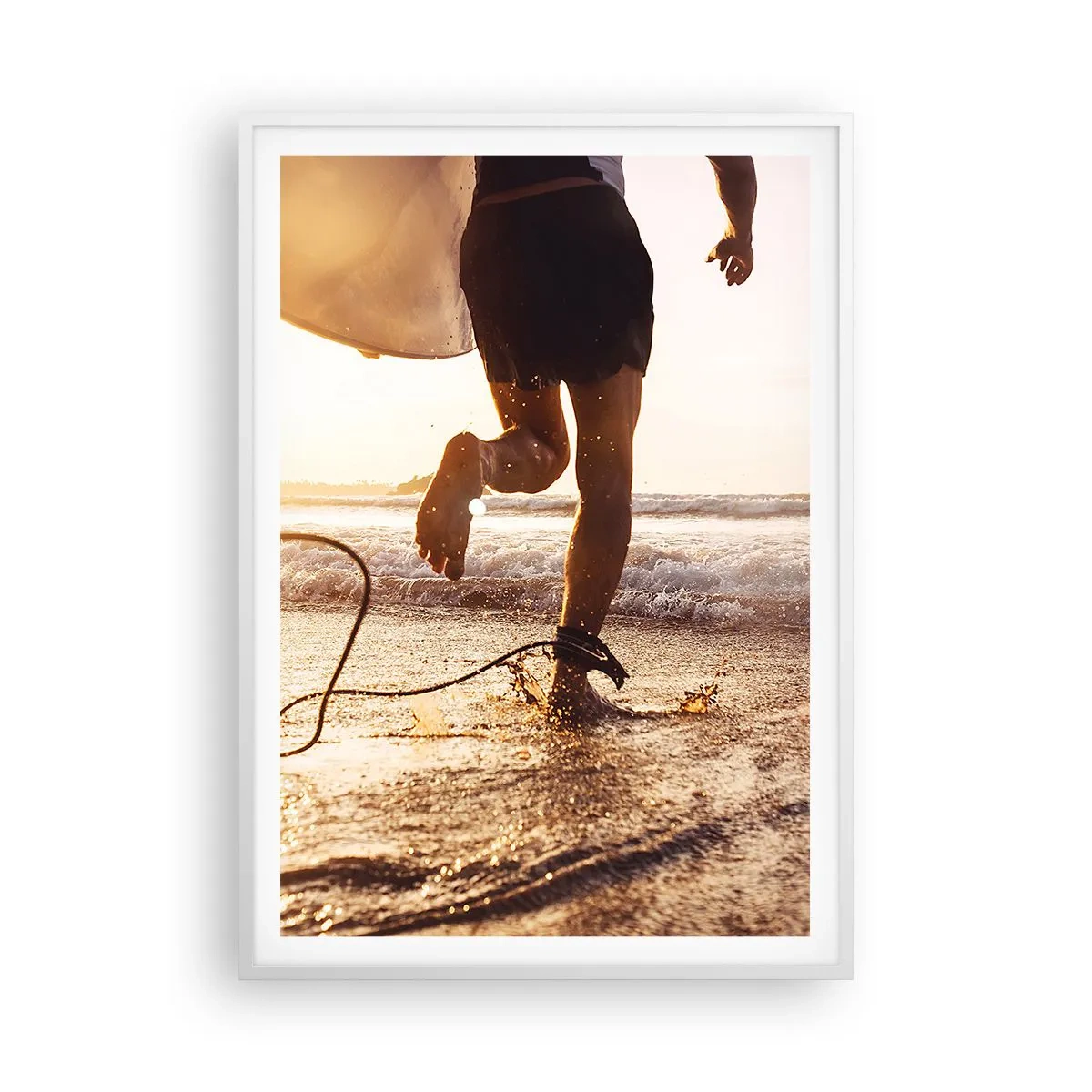 Poster in white frmae - Encounter with a Wave - 70x100 cm