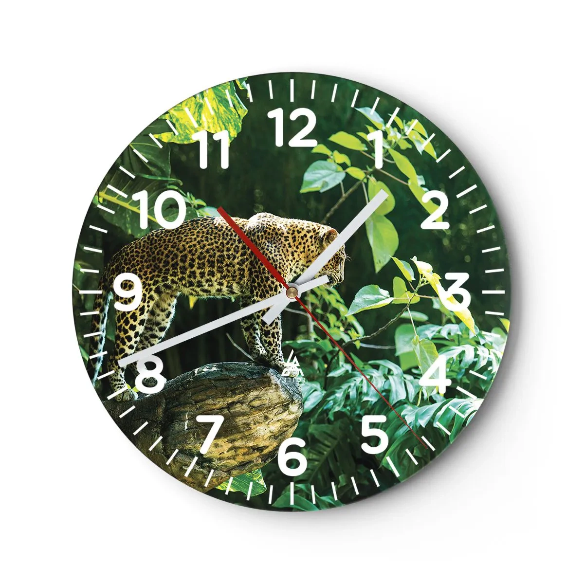 Wall clock - Clock on glass - Going Hunting? - 30x30 cm