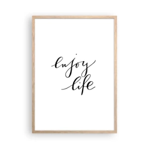 Poster in light oak frame - Nothing to Add… - 50x70 cm
