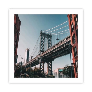 Poster - Over the City Waves - 50x50 cm