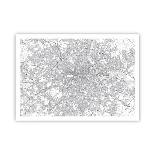 Poster - Map of London Maze - 100x70 cm