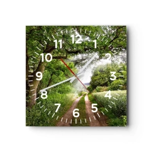 Wall clock - Clock on glass - Et in Arcadia Ego - 40x40 cm