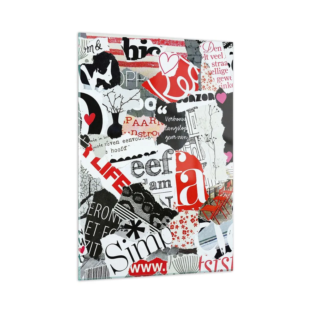 Glass picture - Hipster's Collage - 50x70 cm