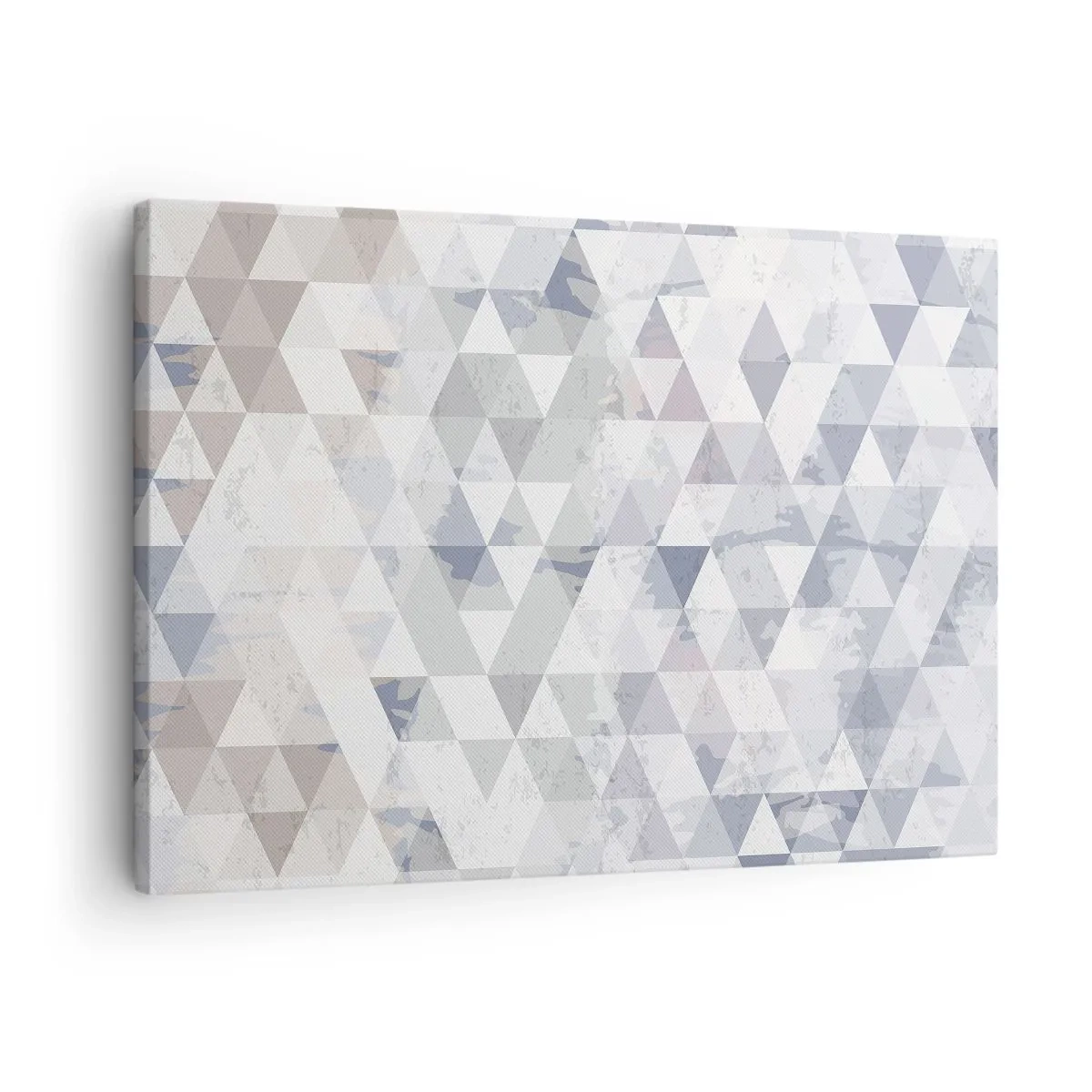 Canvas picture - Geometric triangle pattern in pastel shades - 70x50cm - In the Rhythm of a Triangle - Modern wall decoration for the living room and bedroom ARTTOR
