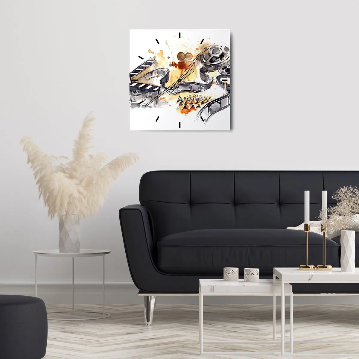 Wall clock - Clock on glass - In a Dreamland - 40x40 cm