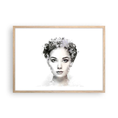 Poster in light oak frame - Extremely Stylish Portrait - 70x50 cm