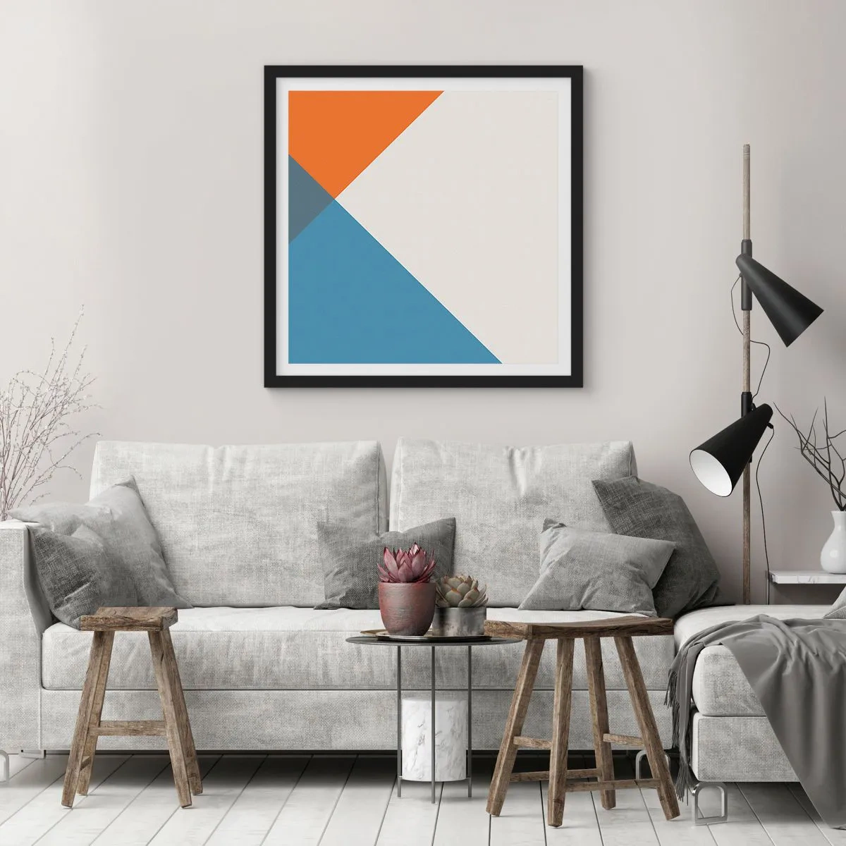Poster in black frame - At an Angle… - 40x40 cm