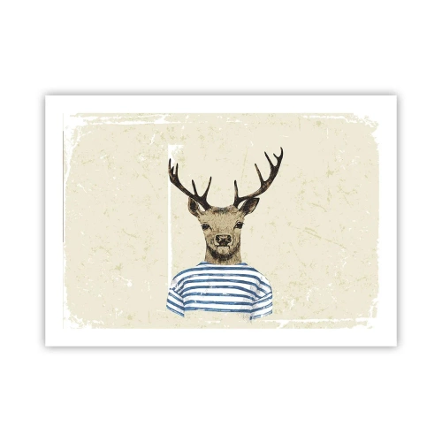Poster - Becaue I Like Striped T-Shirts - 70x50 cm