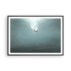 Poster in black frame - In the Arms of the Ocean - 100x70 cm