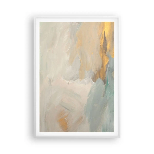 Poster in white frmae - Abstract: Land of Gentleness - 70x100 cm
