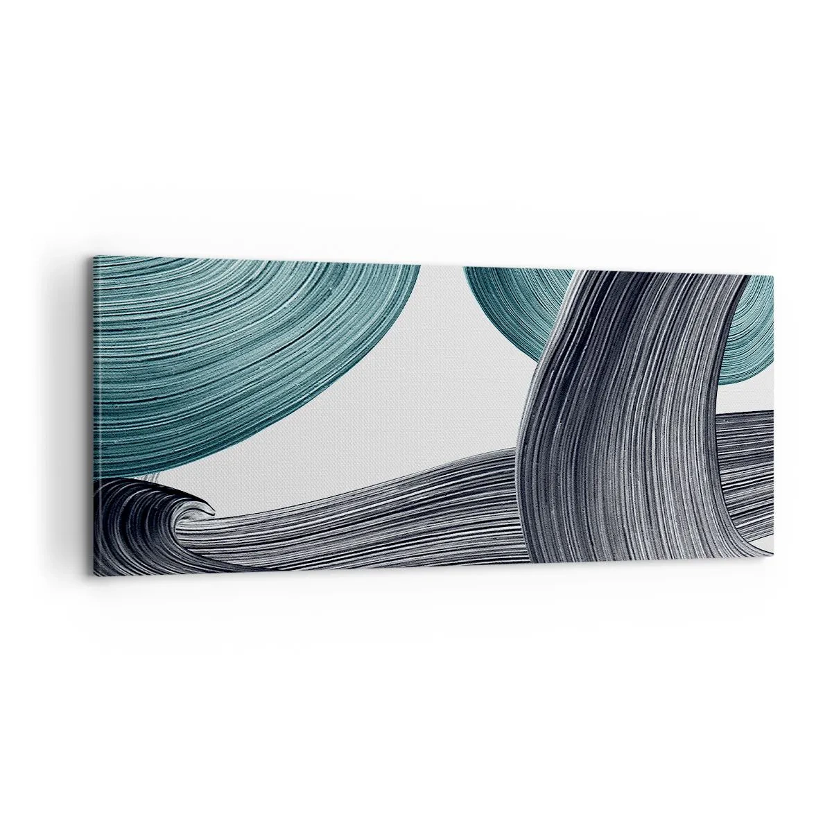 Canvas picture - Emerald and Black Trails - 100x40 cm