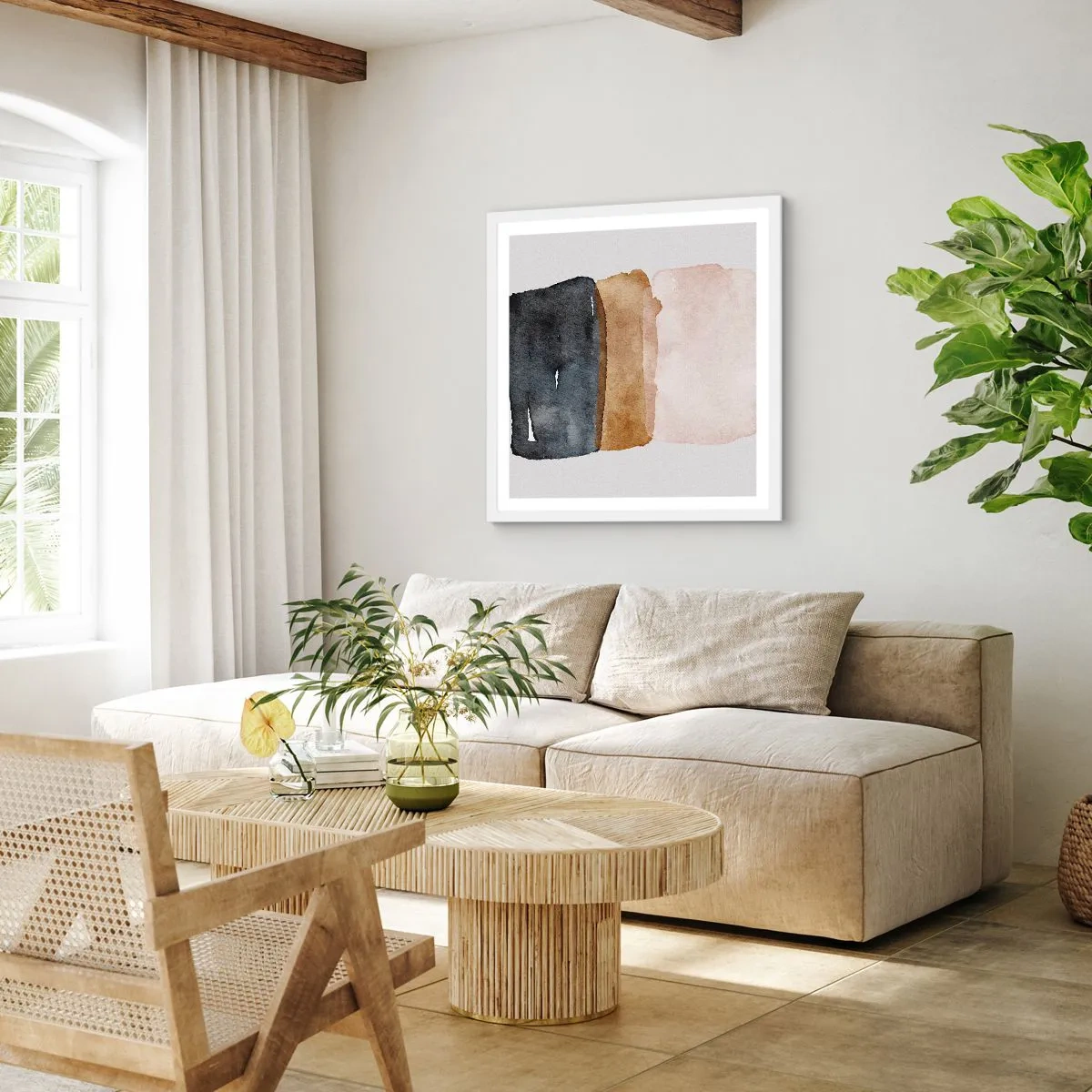 Poster in white frmae - Composition of the Colours of the Soil - 30x30 cm