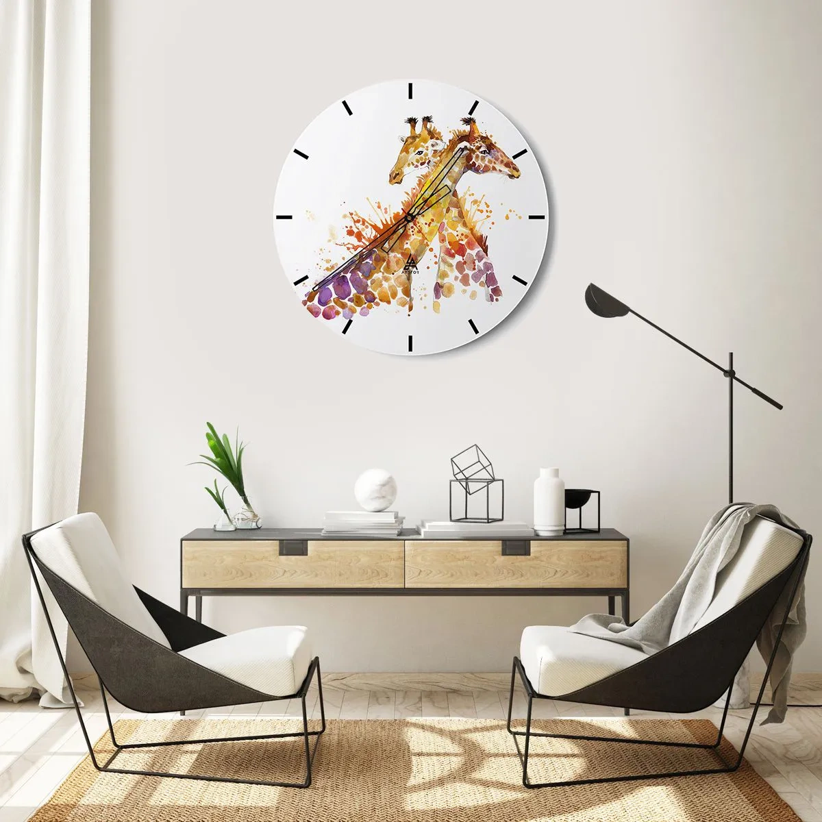 Wall clock - Clock on glass - Is This Friendship or Love? - 30x30 cm