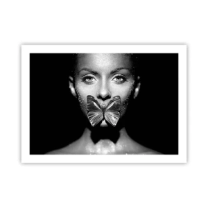 Poster - Butterfly Kiss - 70x50 cm