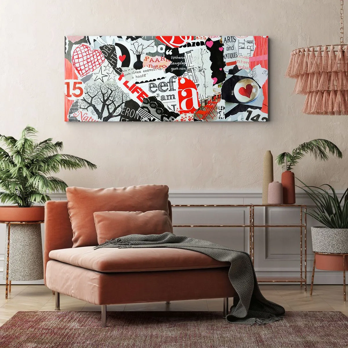 Canvas picture - Hipster's Collage - 140x50 cm