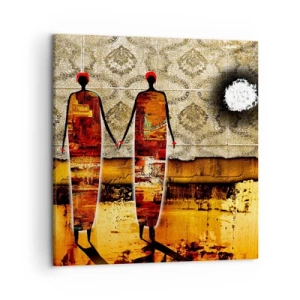 Canvas picture - Ethnic Composition in the Colours of Africa - 50x50 cm