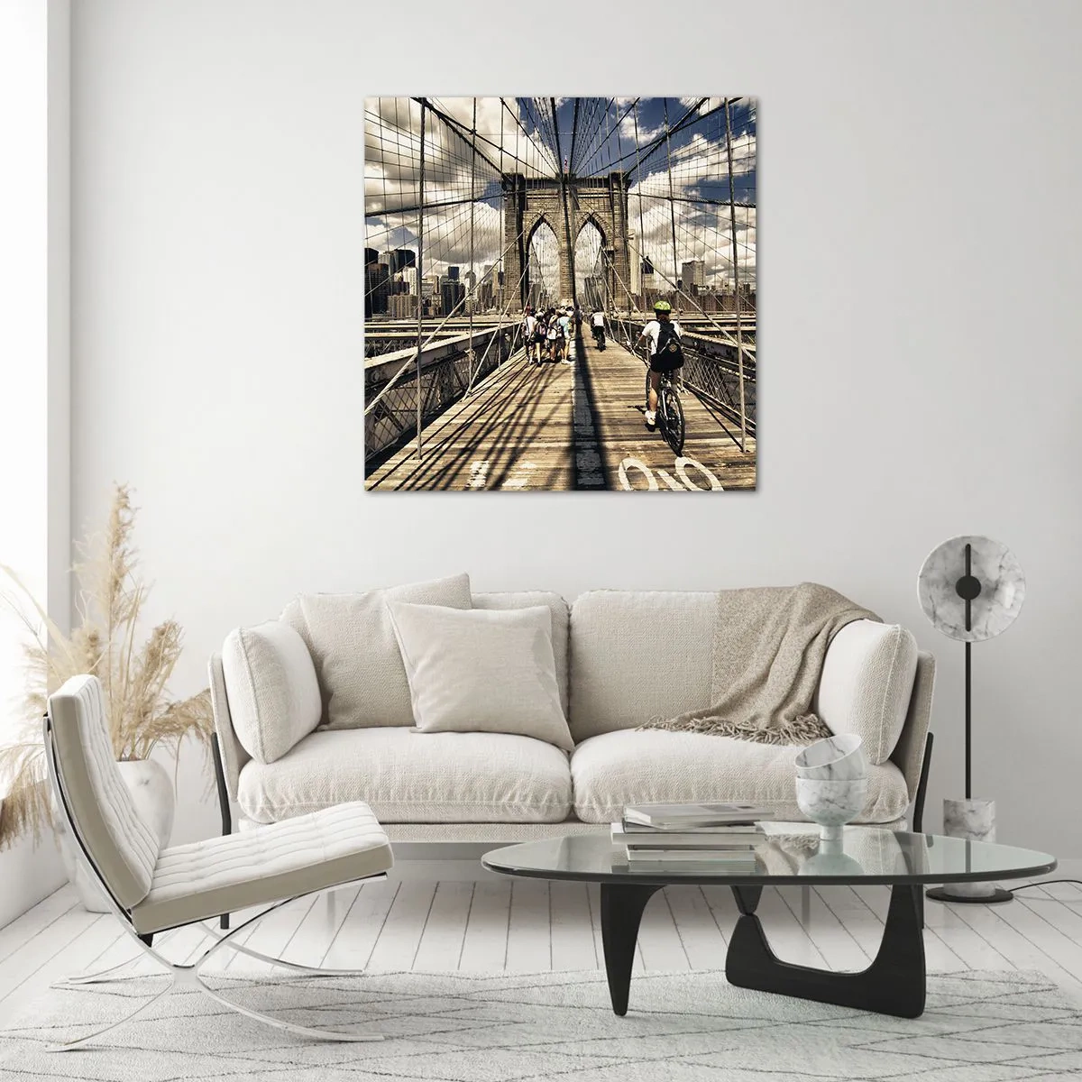 Glass picture - Straight to the Heart of the City - 70x70 cm