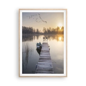 Poster in light oak frame - I Will Be Back Soon - 70x100 cm