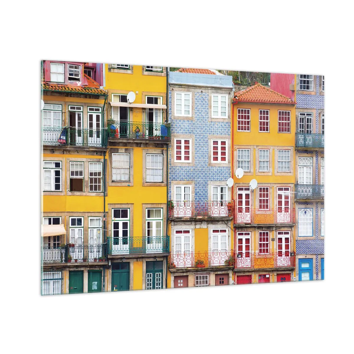 Glass picture - Colours of Old Town - 100x70 cm