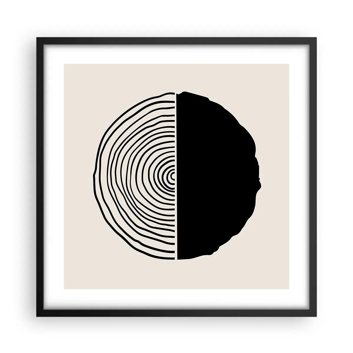 Poster in black frame - Half-half - 50x50 cm