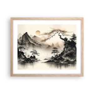 Poster in light oak frame - Unique Charm of the Orient - 50x40 cm