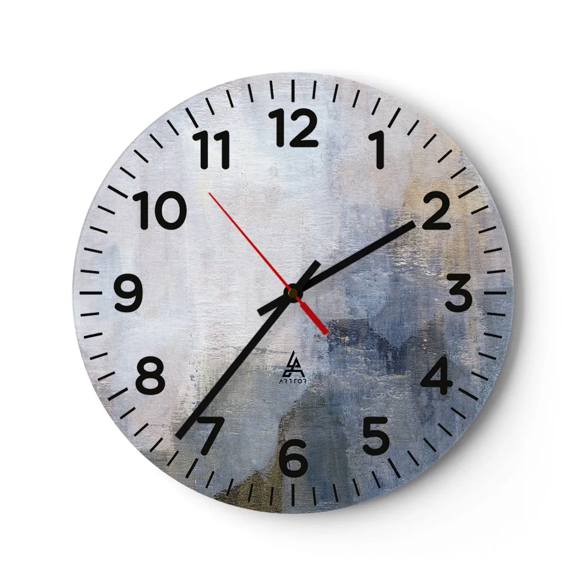 Wall clock - Clock on glass - Tones and Chords of Colours - 40x40 cm