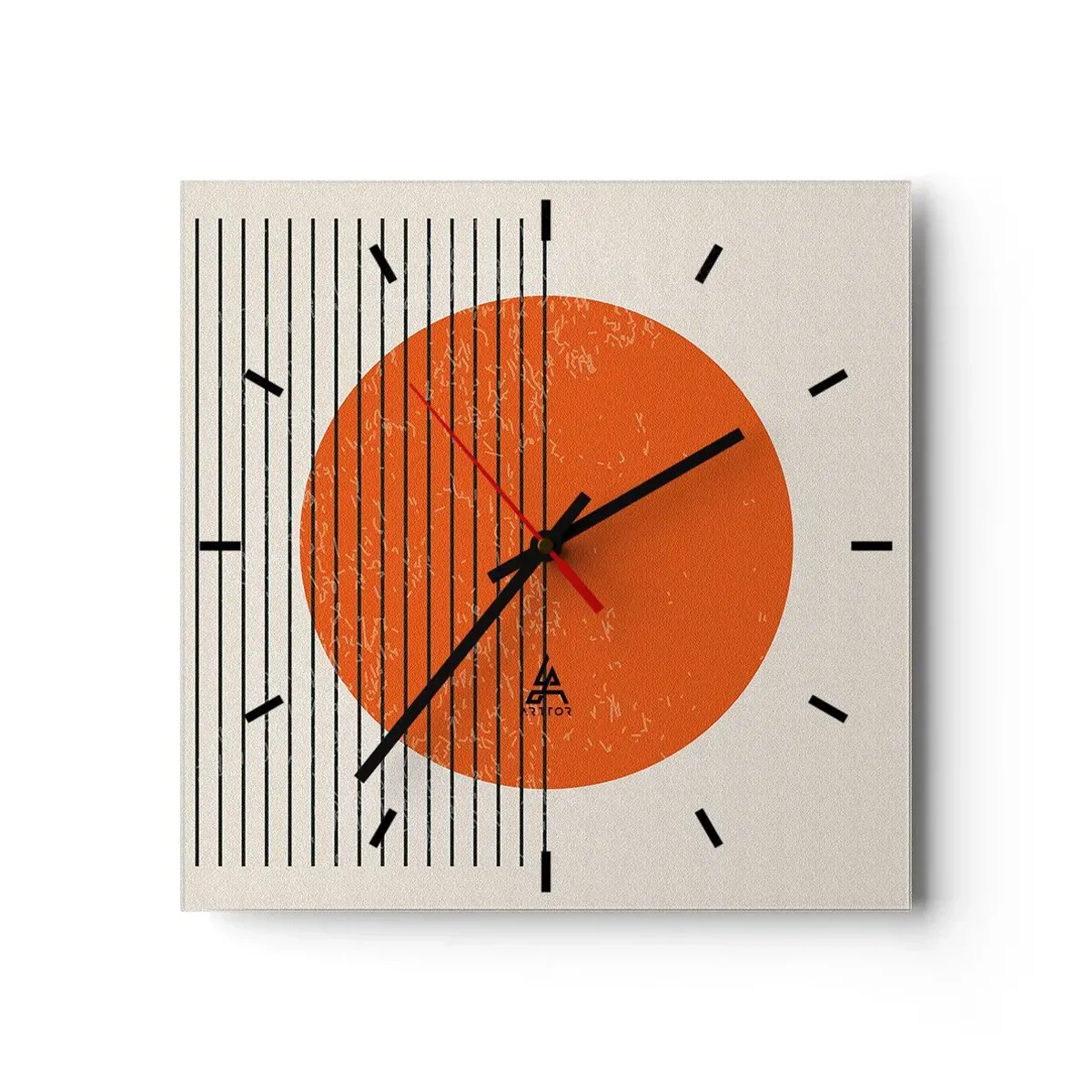 Wall clock - Clock on glass - Always the Sun - 40x40 cm