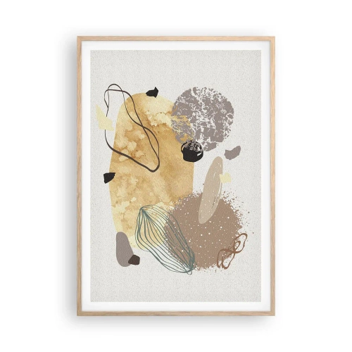 Poster in light oak frame - Applied Splashing - 70x100 cm