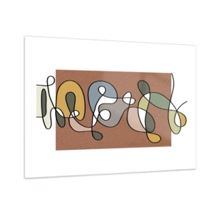 Glass picture - Abstract Worthy of a Smile - 100x70 cm