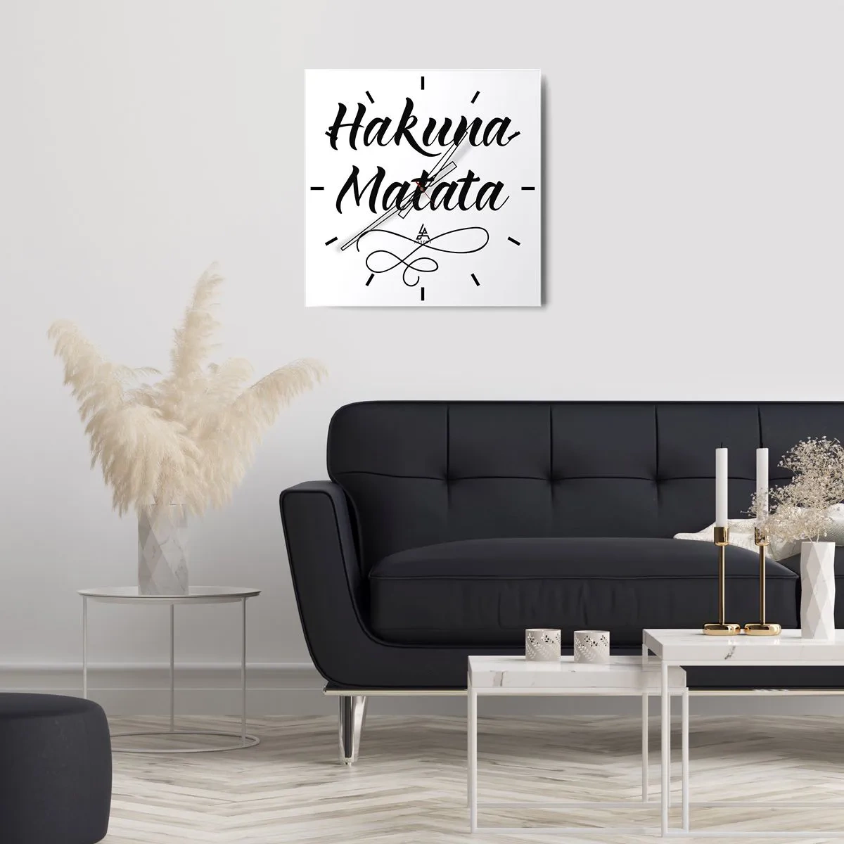 Wall clock - Clock on glass - Best Advice - 40x40 cm